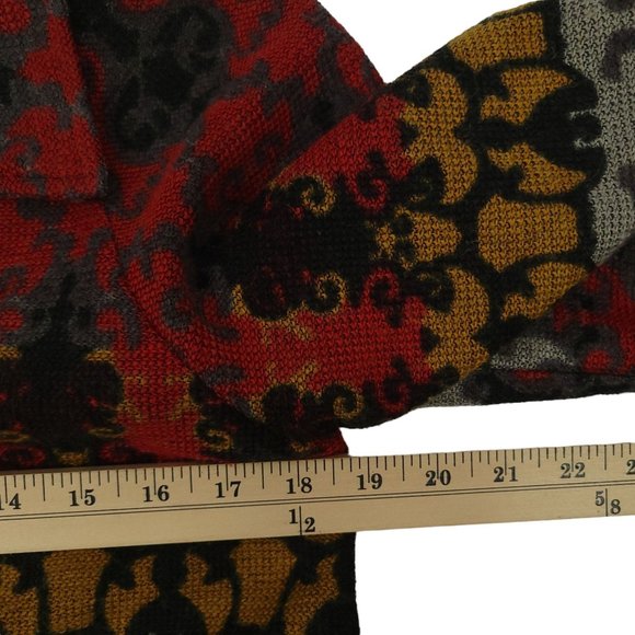 Luii Button Front Cardigan Womens M Wool Blend Slit Pockets Tab Half Sleeve - Picture 3 of 16